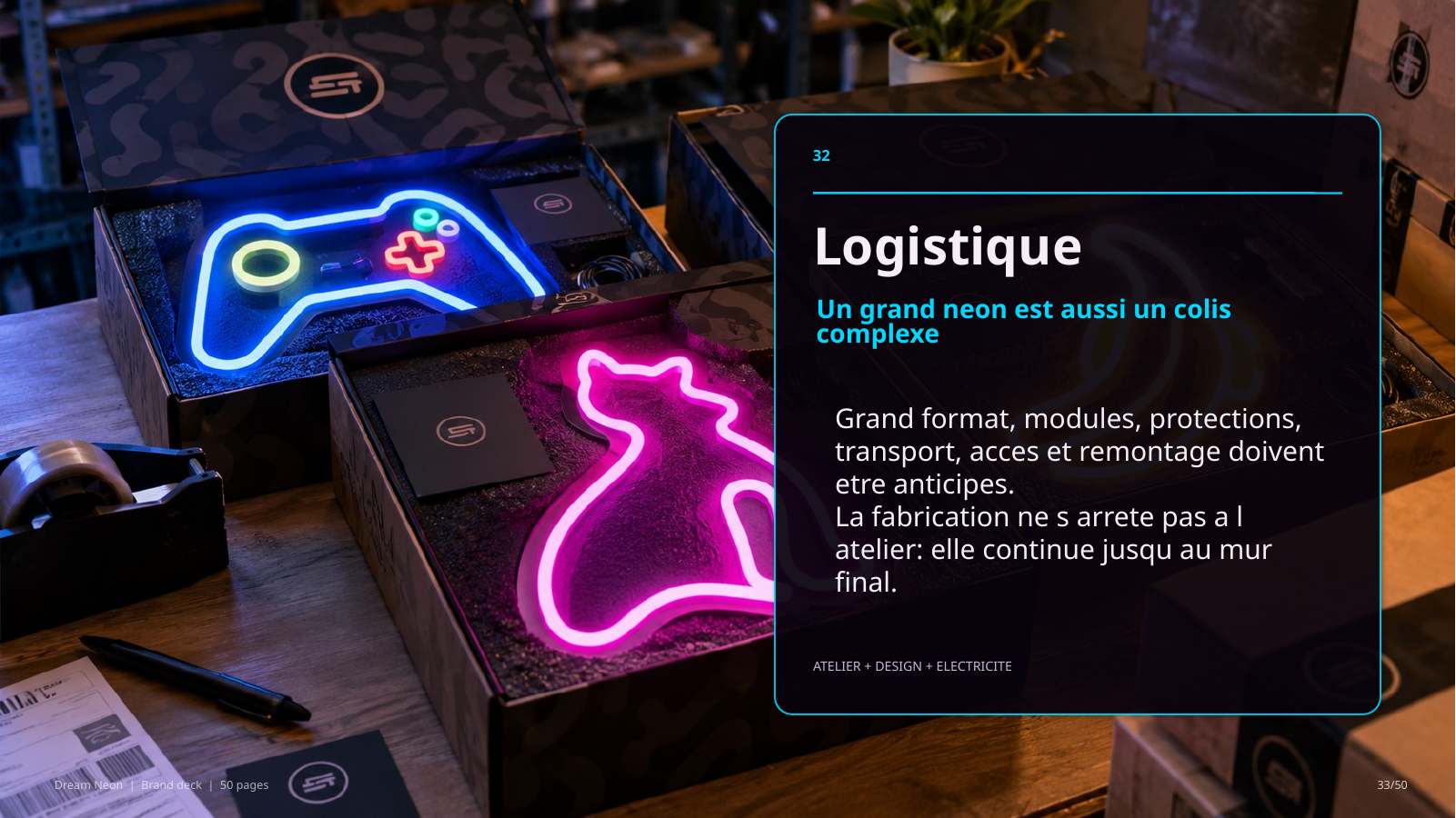 Slide Logistique Dream Néon