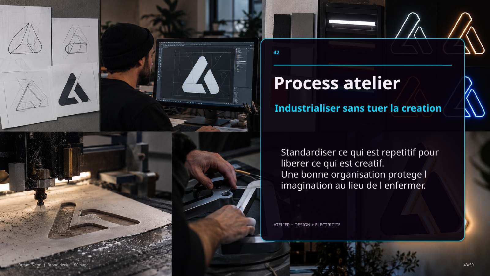 Atelier Dream Néon Studio Lab au CAP18 à Paris