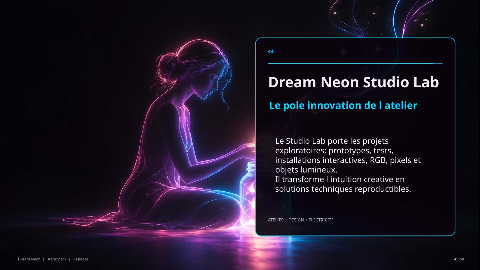 Slide Dream Néon Studio Lab