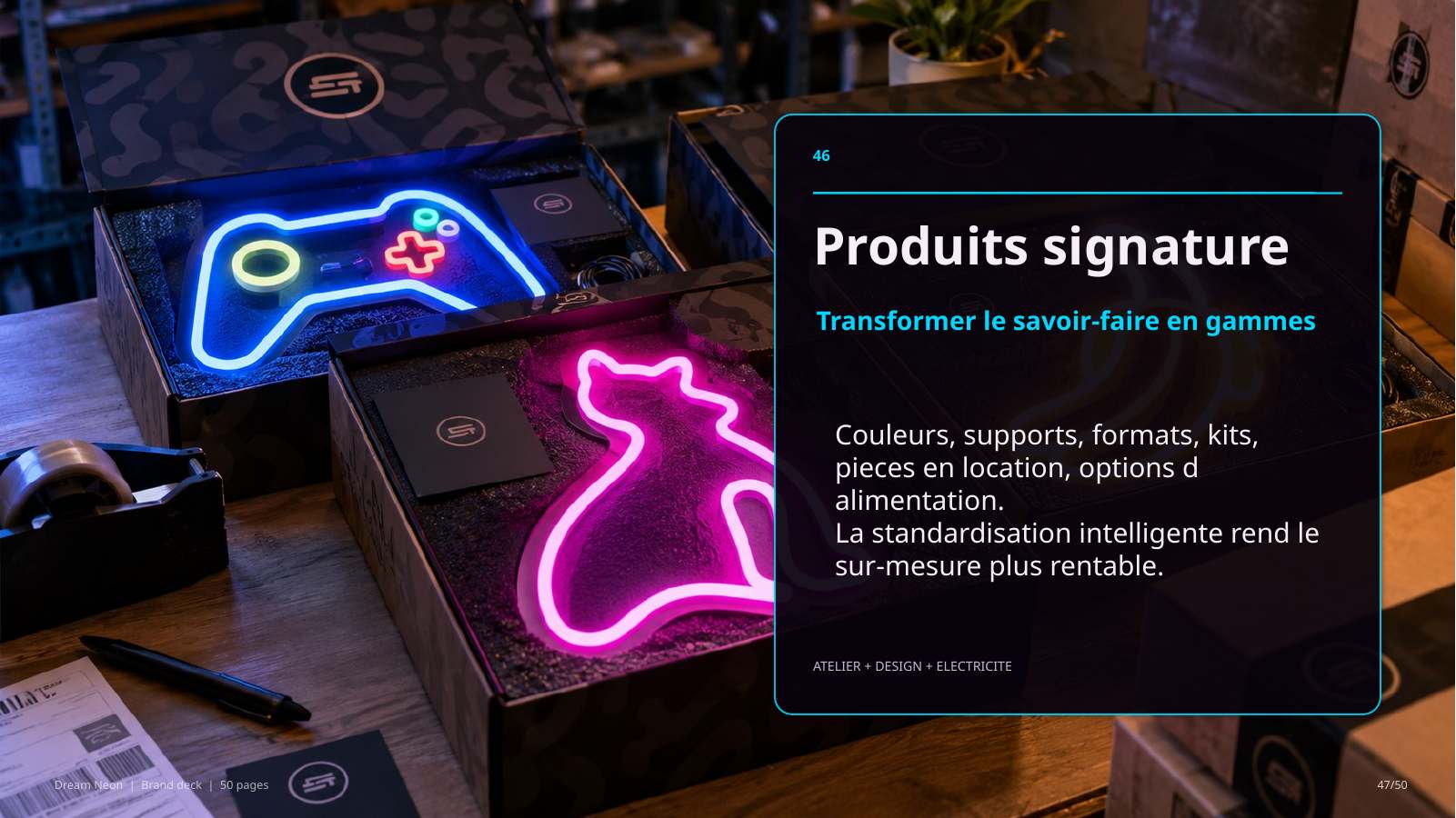 Slide Produits signature Dream Néon